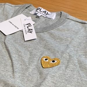 CDG gold Play Heart tee